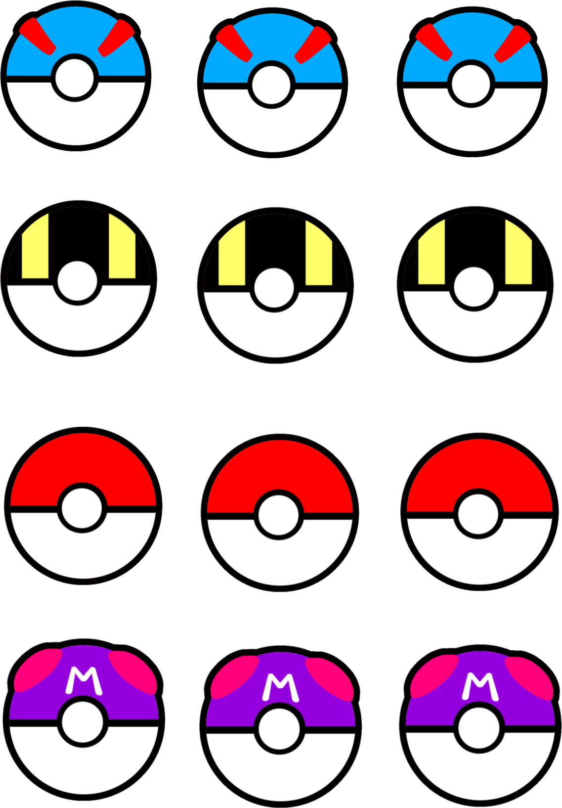 Pokeballs Mini Sticker Sheet